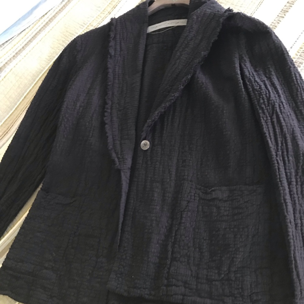 Raquel Allegra black cotton blazer
